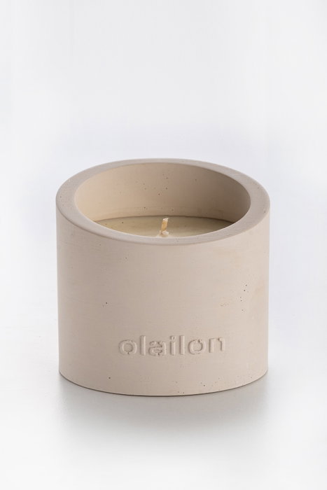 Aberto Design Vela Hormigón Ámbar Beige 8.5x8 cm